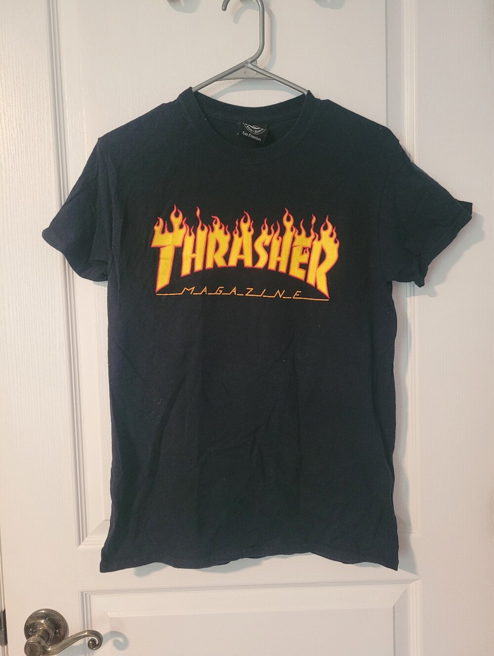 Thrasher Flame Logo Black Men’s T-Shirt
